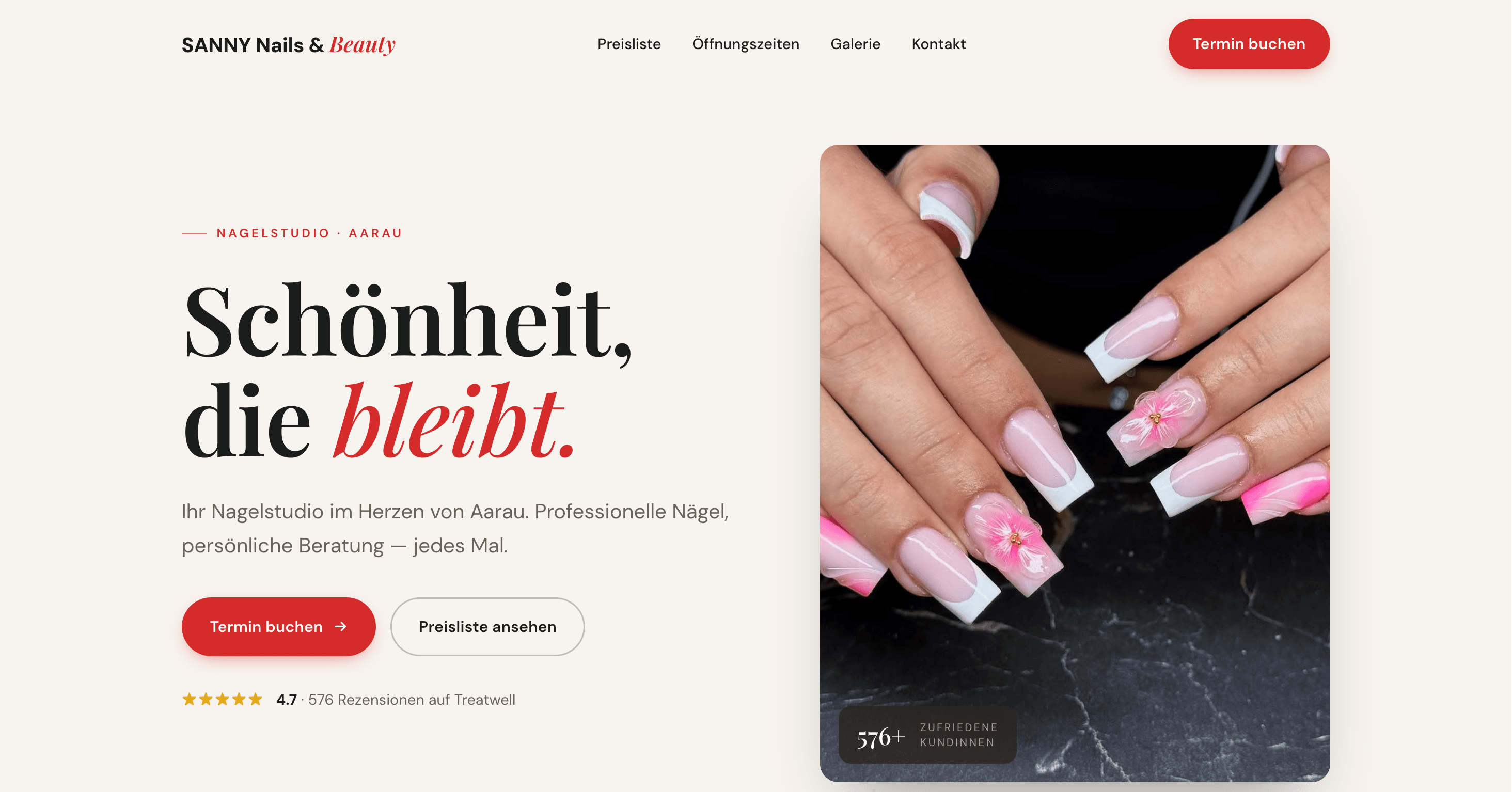 Screenshot SANNY Nails & Beauty